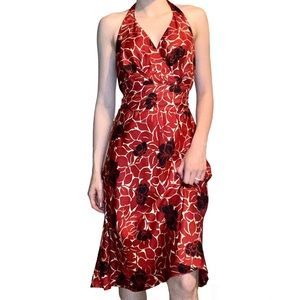 Ann Taylor Petite Red Halter Top Summer Dress 💃 Size: 4P
